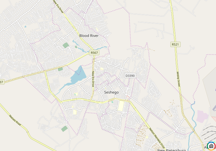 Map location of Seshego-C